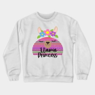 Vintage Llama Face Design - Crewneck Sweatshirt